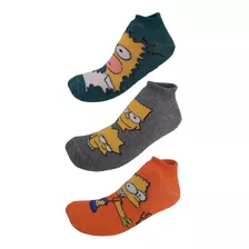 Pack X3 Medias Soquetes Diseños Exclusivos Simpsons