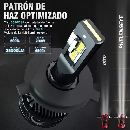 Kit Focos Led 9007 Nissan Alta Y Baja 28,000 Lm Xsilence Foto 2