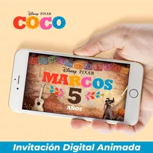 Invitacion Digital Animada - Coco Disney