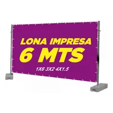 Lona Impresa Premium,calidad Hd, 6 Mts 