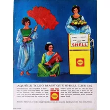 Kit 5 Propagandas Antigas Posto Shell - Década 1960