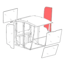 Vidro Traseiro Esquerdo Motoniveladora Case 865b Acima 2011
