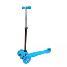 Scooter Monopatín Niño Niña Regulable Luces Led Freno Color Azul Claro