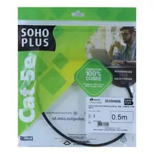 Patch Cord U/utp Furukawa Sohoplus Cat5e Cmx 0.5m Preto