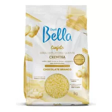 Cera Depilação Corpo Chocolate Branco Pérola Depil Bella 1kg