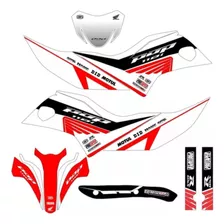 Kit Plotagem Gráfica Moto Honda Pop 110i 0,20mm Branco Preto