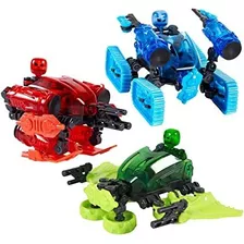 Zing Klikbot Megabots - Paquete De Tres - Verde, Azul Y