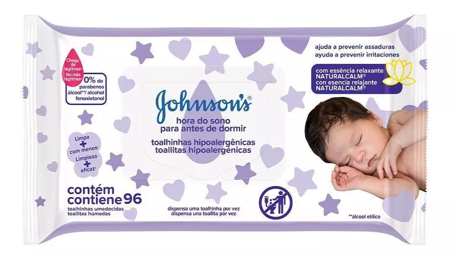 Johnson's Baby Toalhinhas Hora Do Sono C/ 96