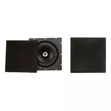 2 Peças Caixa De Som Arandela Quadrada 6cx 120w Rms Coaxial Cor Preto