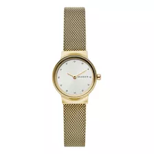 Relógio Skagen Aço Dourado Com Cristais -2 Anos Garantia