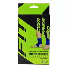 Tornozeleira Compressão Elastica Azul - Mb Fit Mb Fit