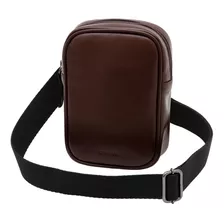 Bolsa Masculina Shoulder Bag De Couro Bovino Couro50 Araçá Cor Pinhão