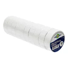 Kit 10 Fita Isolante Antichama Branco 10m X 19mm Brasfort