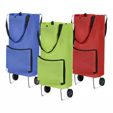 Carro Carrito Feria Plegable Bolso Con Ruedas Hasta 15k 