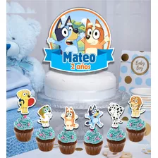 Kit Candy Bar Topper De Torta Y Cupcakes Bluey