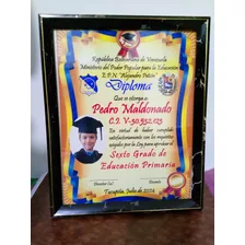 Diplomas Reconocimientos En Marcos Graduación Full Color 