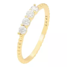 Anillo Churumbela Para Dama Cristales Swarovski Oro 14k Lam