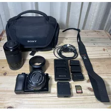  Sony Kit A6000 + Lente 16-50mm + Lente 55-210mm + 3baterías