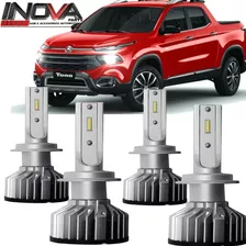 Kit Lampada Super Led Xtreme Fiat Toro Freedom Ranch Volcano 2016 2017 2018 2019 Farol Alto E Baixo Com Foco 