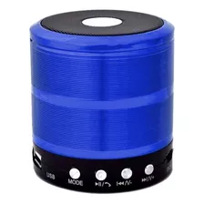 Alto-falante Mini Speaker Ws-887 Com Bluetooth Azul 