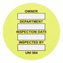 Brady Uni-uni 504 Amarillo, Etiqueta Universal Amarilla Inse