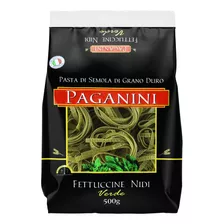 Macarrão De Sêmola Grano Duro Fettuccine Nidi Verde Paganini Pacote 500g