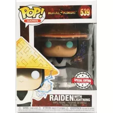 Funko Pop Mortal Kombat #539 Raiden Con Rayo Edición Esp 