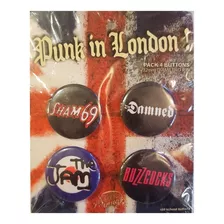 Pines Buttons Pack 4 - Punk London - Mod.04 - Gtkk