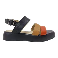 Sandalias Mujer Bajas Verano Urbanas Cuero Vacuno Riot Dana