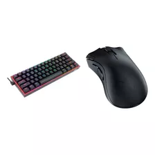 Kit Teclado Y Mouse Razer Deathadder V2 X+redragon K617fizz 