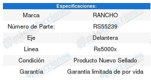 4 Amortiguadores Rancho Rs5000x Jeep Cherokee Xj 84 A 97 Foto 3