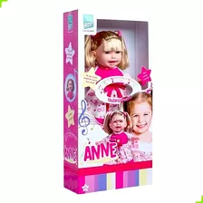 Boneca Anne Cante Comigo 42 Cm Supertoys Brinquedo Divertido