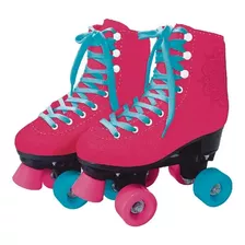 Patins Classico 4 Rodas Rosa Com Mandala 33 34 Fun F00081