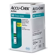 Tiras Glicosimetro Accuchek Active Caixa C/50 Tiras Reagente