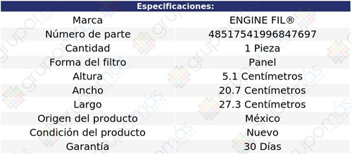 Filtro De Aire Engine Fil Lexus Gs300 L6 3.0l 1993 A 1997 Foto 2