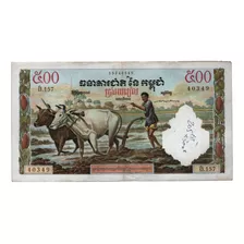 Camboya Billete Grande De 500 Riels - Año 1962 - Muy Bueno