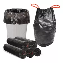 Pack 20 Bolsas De Basura Con Cordon Cierra Fácil 20 L 45x50