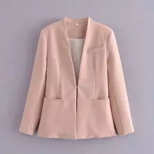 Elegante Chaqueta Tipo Blazer Morado Con Un Solo Botón Para