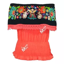 Blusa Campesina Bordado Artesanal Muñeca Lele