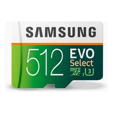 Tarjeta De Memoria 512gb Samsung Evo Select Sdxc 100mb/s U3