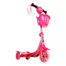 Patinete De Menina Minnie 3 Rodas Brinquedo Criança Com Led