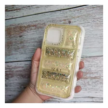 Funda Puffer Brillos Glitter Para iPhone 11 12 12promax 