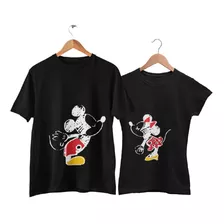 Playeras Duo Pareja Minnie Mickey Novios Esposos Regalo.