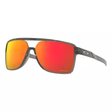 Lentes De Sol Oakley Castel Prizm Ajuste Ancho Para Hombre Color Gris Color De La Lente Rojo Color De La Varilla Gris Color Del Armazón Gris Diseño Espejeado