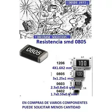 Chip Resistor Smd (0805) 1/8w 5% 10 Ohm X 100 Unid