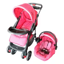 Carriola De Bebe Aventura Asa Reversible Portabebe Capacidad De La Carriola Individual Color Rosa Color Del Chasis Plateado