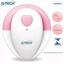 Aparelho Para Escutar Coração Do Bebê G-tech Branco E Rosa