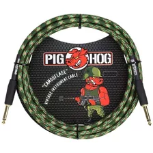 Cable Guitarra Bajo Ukulele 3m 1/4 Pig Hog Pch10cf Verde +