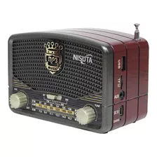 Parlante Radio Nisuta Ns-rv16 Diseño Retro Vintage Bluetooth