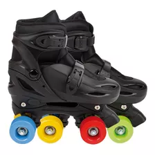 Patins Infantil Ajustavel Preto Tam P Colors 30-33 Quad Mor